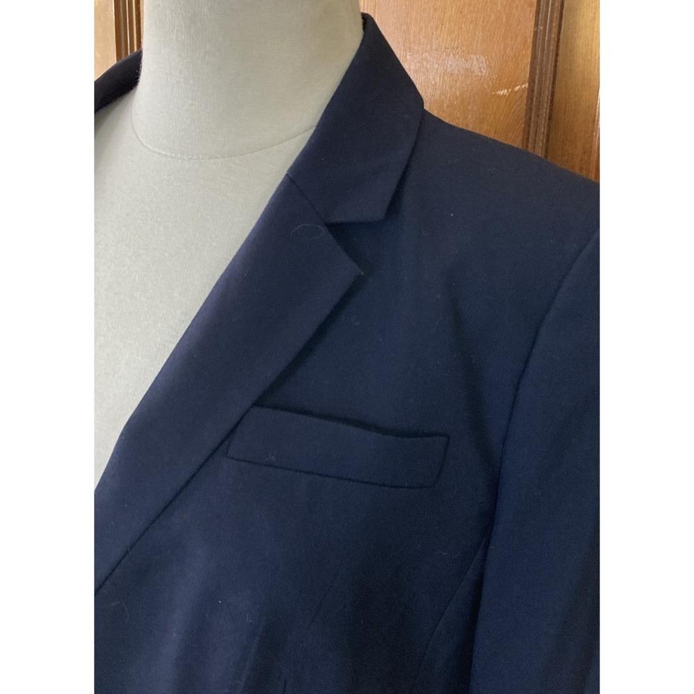 J. Crew 1035 Super 120's Blazer Sz 10 Tall Navy Wool Schoolboy Jacket Academia - Picture 6 of 11